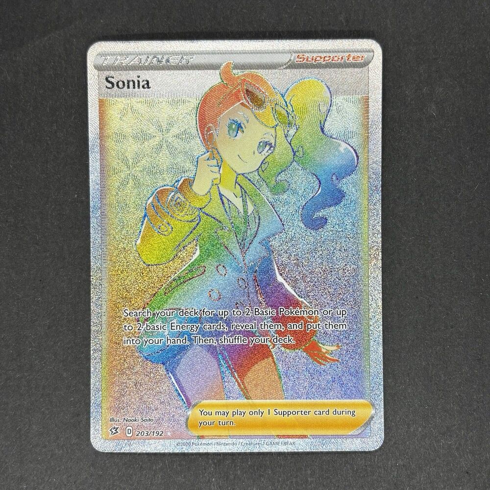 Sonia 203/192 Rebel Clash Full Art Holo Secret Rare 2020 NM